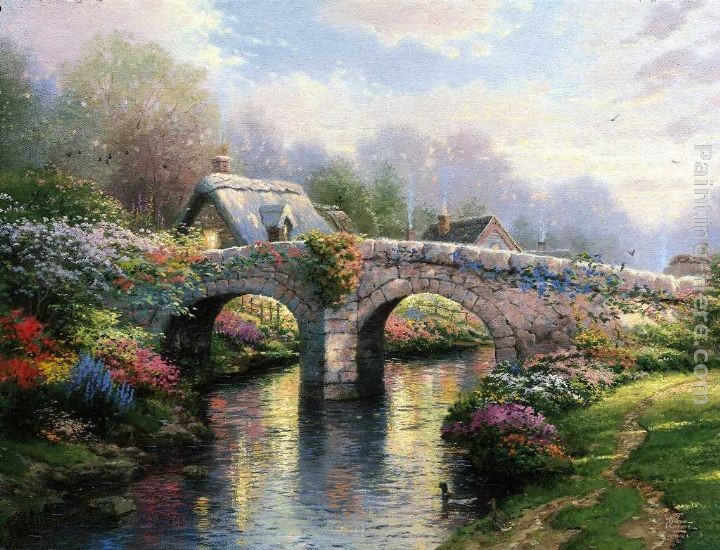 Thomas Kinkade Blossom Bridge